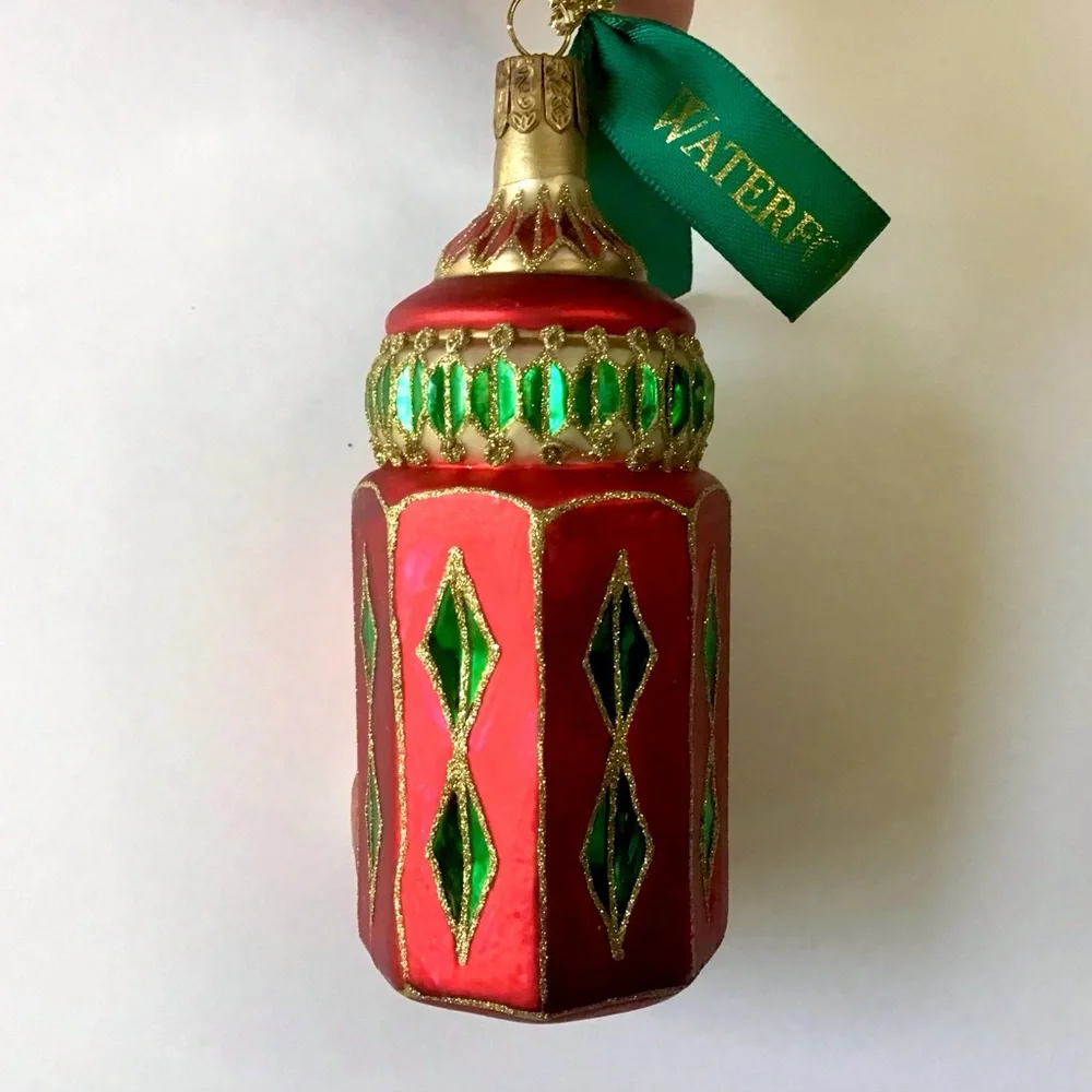 Vintage Waterford Holiday Heirlooms Glass Ornament 2001 Baby’s First Bottle